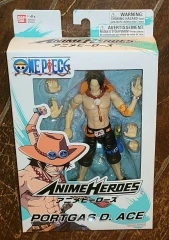 BANDAI AMERICA ANIME HEROES ONE PIECE PORTGAS D ACE 6.5 IN ACTION FIGURE NEW U.S